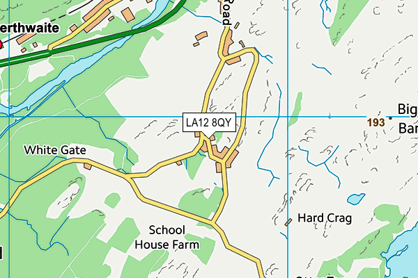 LA12 8QY map - OS VectorMap District (Ordnance Survey)