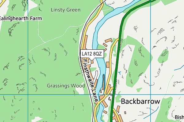 LA12 8QZ map - OS VectorMap District (Ordnance Survey)