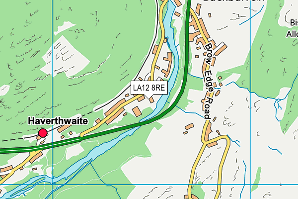 LA12 8RE map - OS VectorMap District (Ordnance Survey)