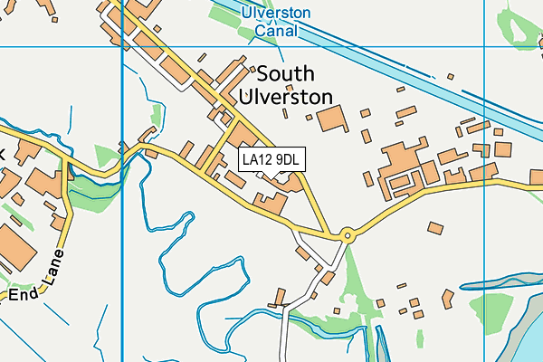 LA12 9DL map - OS VectorMap District (Ordnance Survey)