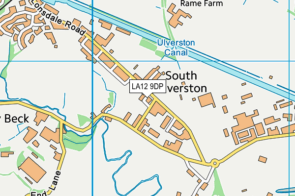 LA12 9DP map - OS VectorMap District (Ordnance Survey)