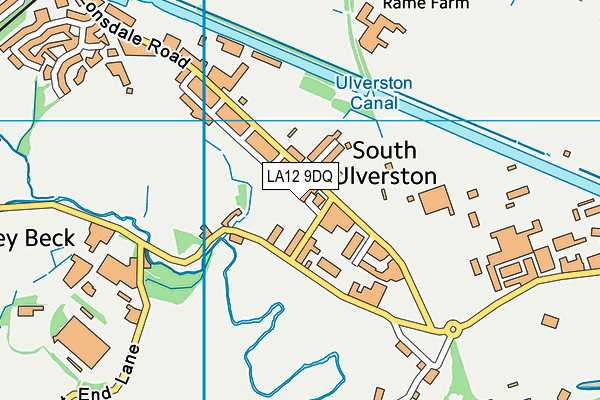 LA12 9DQ map - OS VectorMap District (Ordnance Survey)