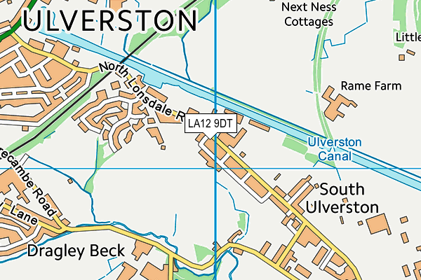 LA12 9DT map - OS VectorMap District (Ordnance Survey)