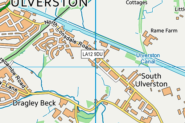 LA12 9DU map - OS VectorMap District (Ordnance Survey)