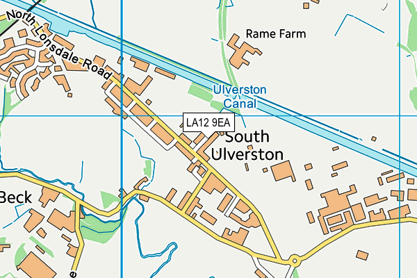 LA12 9EA map - OS VectorMap District (Ordnance Survey)