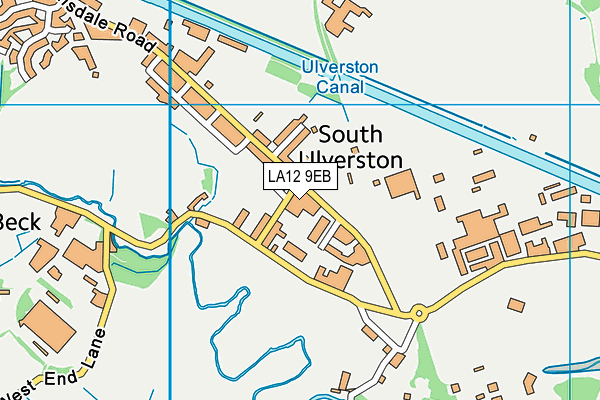 LA12 9EB map - OS VectorMap District (Ordnance Survey)