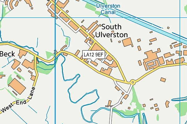 LA12 9EF map - OS VectorMap District (Ordnance Survey)