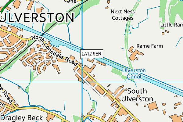 LA12 9ER map - OS VectorMap District (Ordnance Survey)