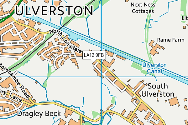 LA12 9FB map - OS VectorMap District (Ordnance Survey)