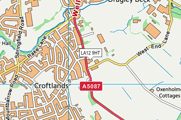 Ulverston Leisure Centre map (LA12 9HT) - OS VectorMap District (Ordnance Survey)