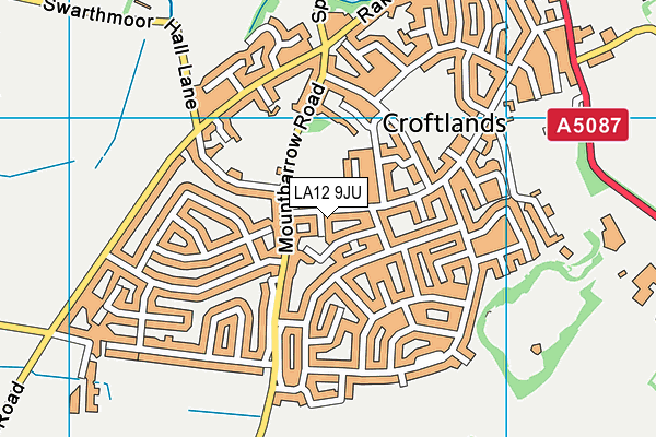 Croftlands Infant School map (LA12 9JU) - OS VectorMap District (Ordnance Survey)