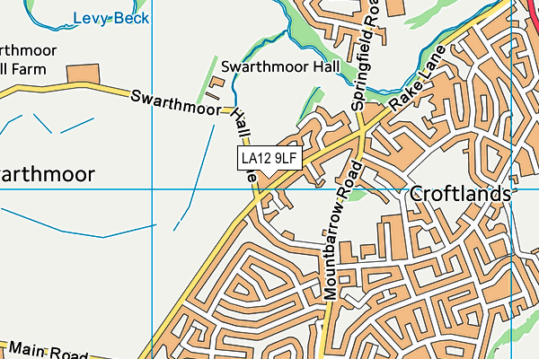 LA12 9LF map - OS VectorMap District (Ordnance Survey)