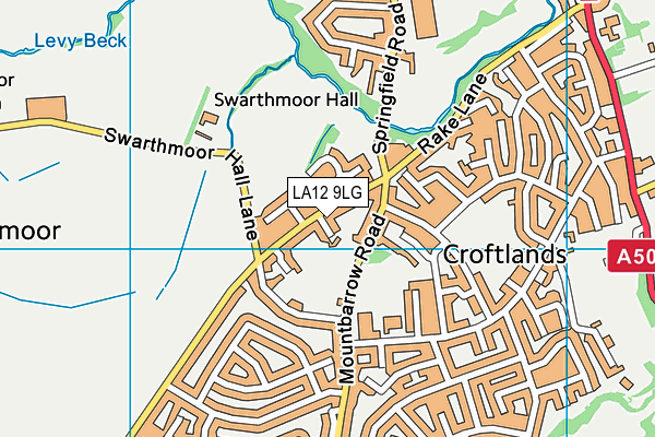 LA12 9LG map - OS VectorMap District (Ordnance Survey)