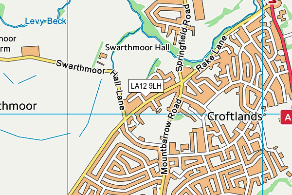 LA12 9LH map - OS VectorMap District (Ordnance Survey)
