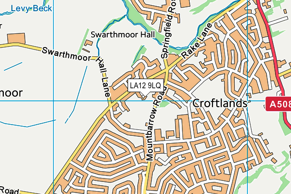 LA12 9LQ map - OS VectorMap District (Ordnance Survey)