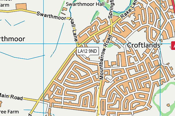 LA12 9ND map - OS VectorMap District (Ordnance Survey)