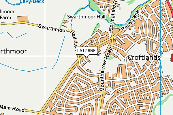 LA12 9NF map - OS VectorMap District (Ordnance Survey)