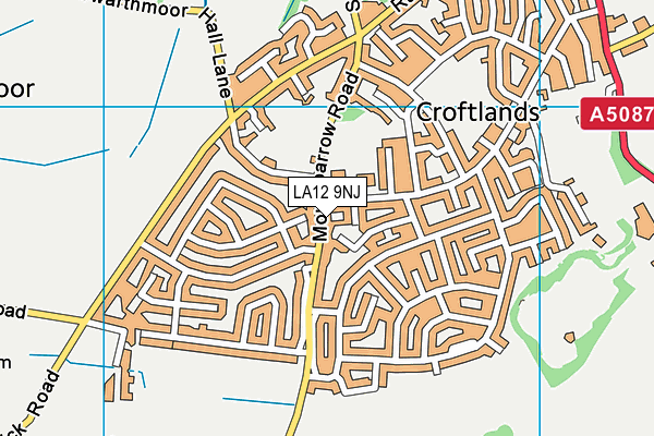 LA12 9NJ map - OS VectorMap District (Ordnance Survey)