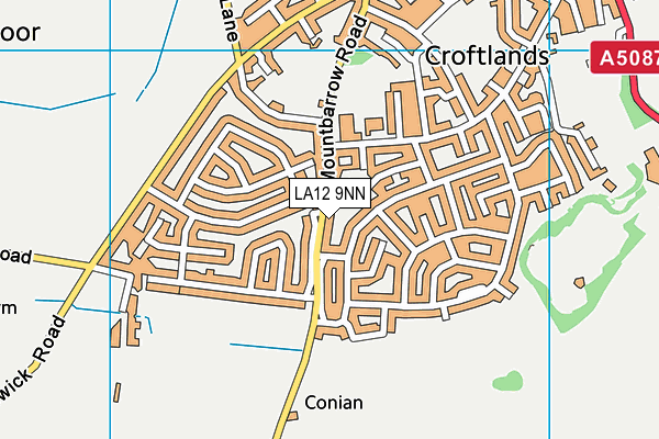 LA12 9NN map - OS VectorMap District (Ordnance Survey)