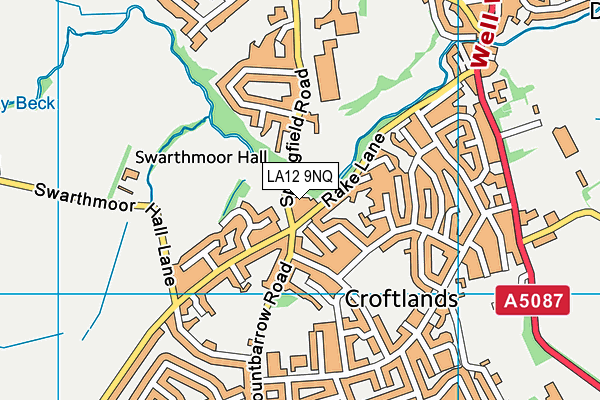 LA12 9NQ map - OS VectorMap District (Ordnance Survey)