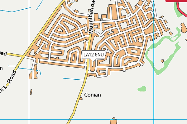 LA12 9NU map - OS VectorMap District (Ordnance Survey)