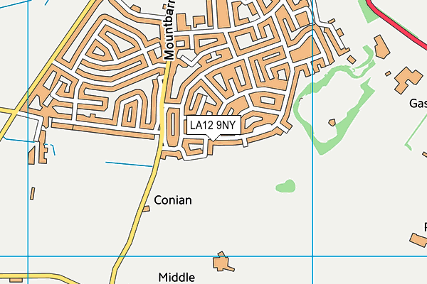 LA12 9NY map - OS VectorMap District (Ordnance Survey)