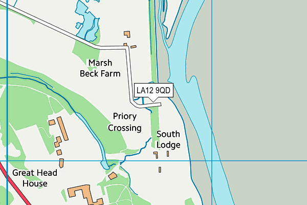 LA12 9QD map - OS VectorMap District (Ordnance Survey)