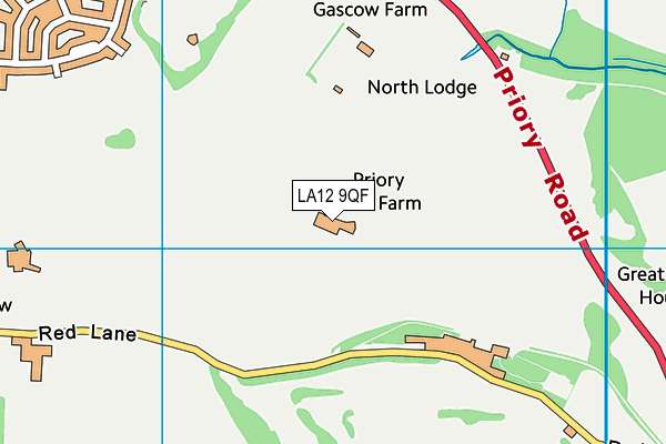 LA12 9QF map - OS VectorMap District (Ordnance Survey)