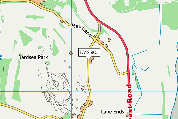 Ulverston Golf Club map (LA12 9QJ) - OS VectorMap District (Ordnance Survey)