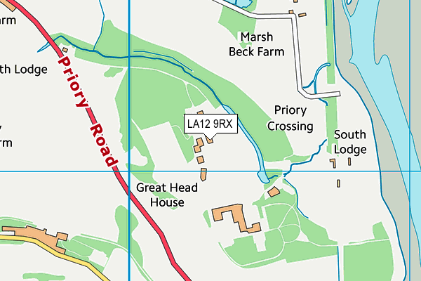 LA12 9RX map - OS VectorMap District (Ordnance Survey)