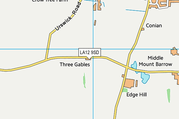 LA12 9SD map - OS VectorMap District (Ordnance Survey)