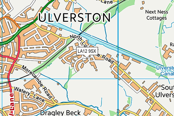 LA12 9SX map - OS VectorMap District (Ordnance Survey)
