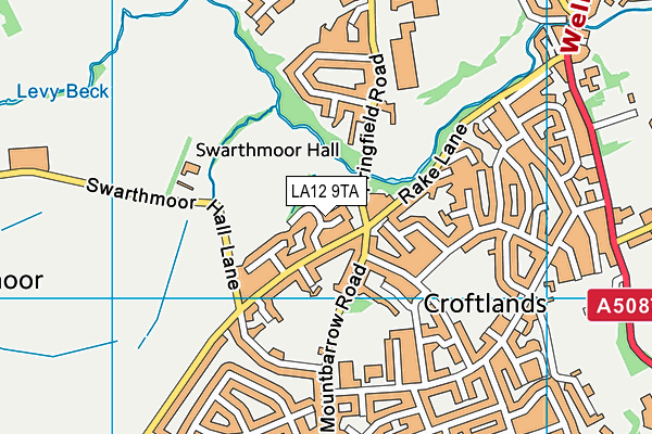LA12 9TA map - OS VectorMap District (Ordnance Survey)