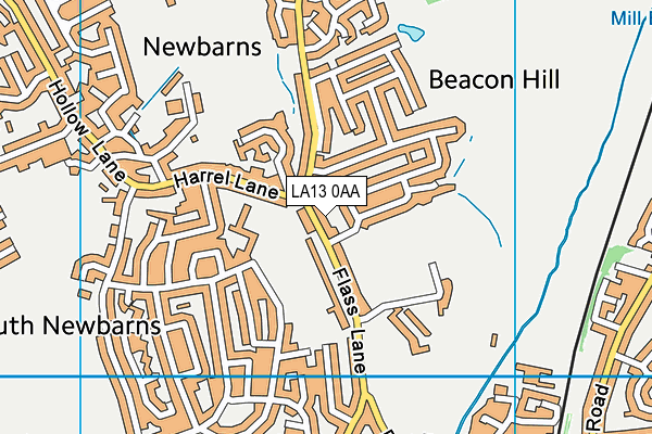 LA13 0AA map - OS VectorMap District (Ordnance Survey)