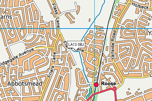 LA13 0BJ map - OS VectorMap District (Ordnance Survey)