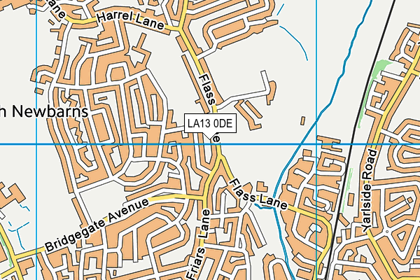LA13 0DE map - OS VectorMap District (Ordnance Survey)