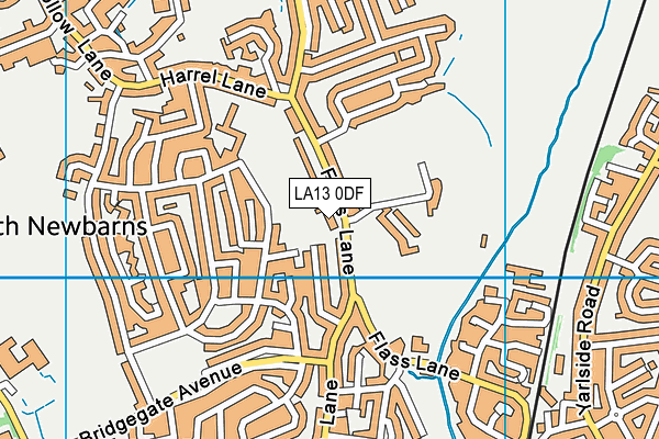 LA13 0DF map - OS VectorMap District (Ordnance Survey)