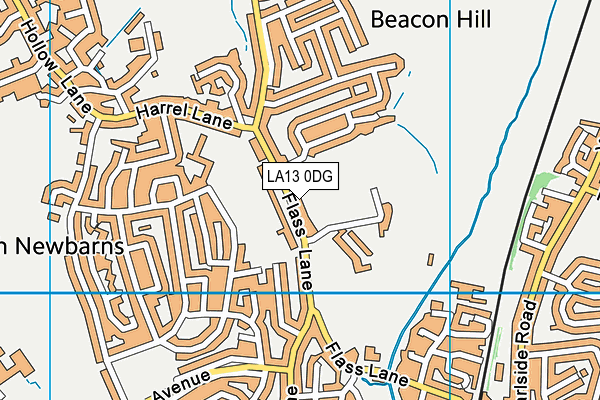 LA13 0DG map - OS VectorMap District (Ordnance Survey)