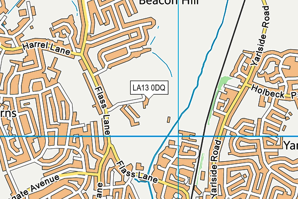 LA13 0DQ map - OS VectorMap District (Ordnance Survey)