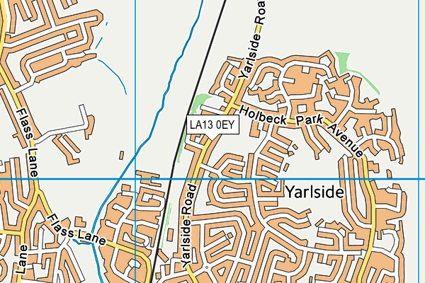 LA13 0EY map - OS VectorMap District (Ordnance Survey)