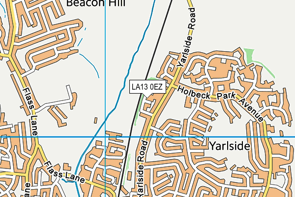 LA13 0EZ map - OS VectorMap District (Ordnance Survey)