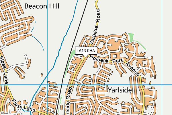 LA13 0HA map - OS VectorMap District (Ordnance Survey)