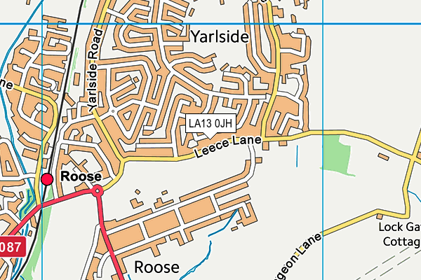LA13 0JH map - OS VectorMap District (Ordnance Survey)