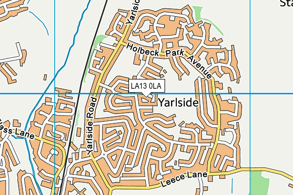 LA13 0LA map - OS VectorMap District (Ordnance Survey)