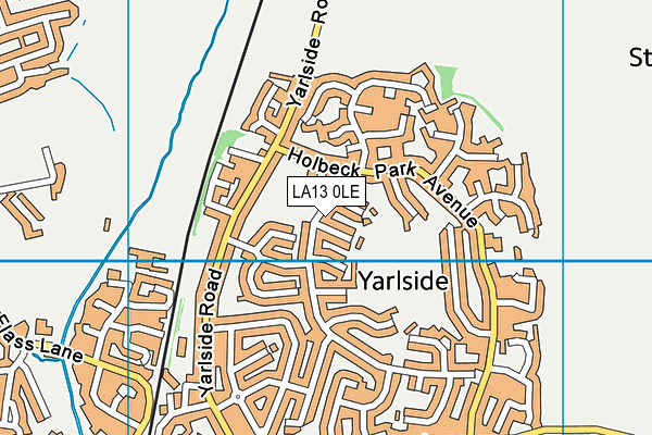 LA13 0LE map - OS VectorMap District (Ordnance Survey)