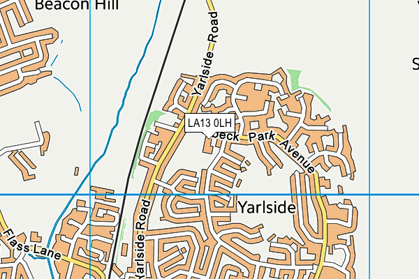 LA13 0LH map - OS VectorMap District (Ordnance Survey)