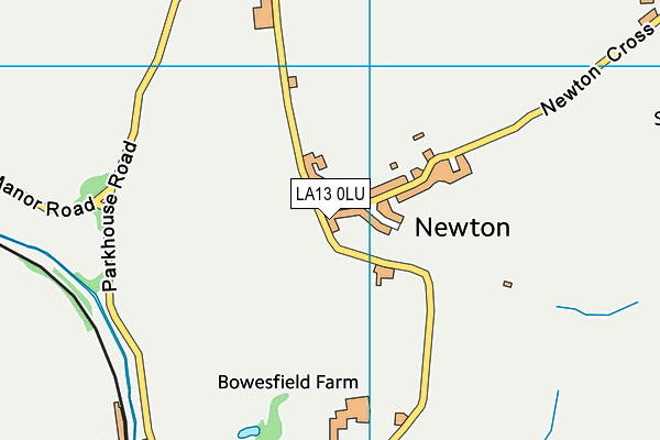 LA13 0LU map - OS VectorMap District (Ordnance Survey)