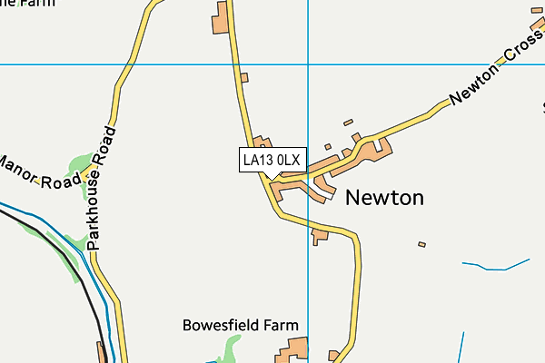 LA13 0LX map - OS VectorMap District (Ordnance Survey)