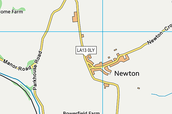 LA13 0LY map - OS VectorMap District (Ordnance Survey)