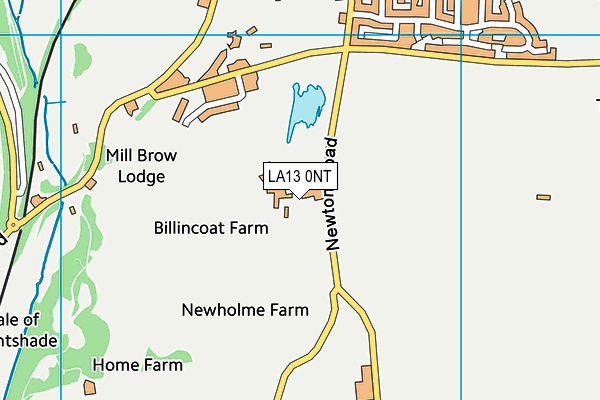 LA13 0NT map - OS VectorMap District (Ordnance Survey)